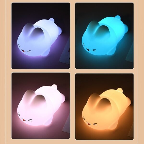 Happy Bunny Light Touch Wall-Lighting Charging Night Light for Children's Bedroom, Baby Feeding Creative Atmosphere - Image 2
