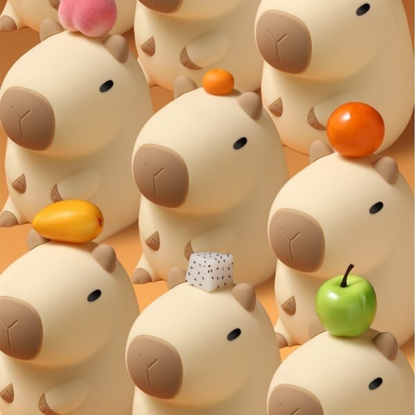 Capybara(卡皮巴拉) creative silicone bedroom atmosphere night light dormitory sleep eye protection bedside lamp cute baby - Image 3