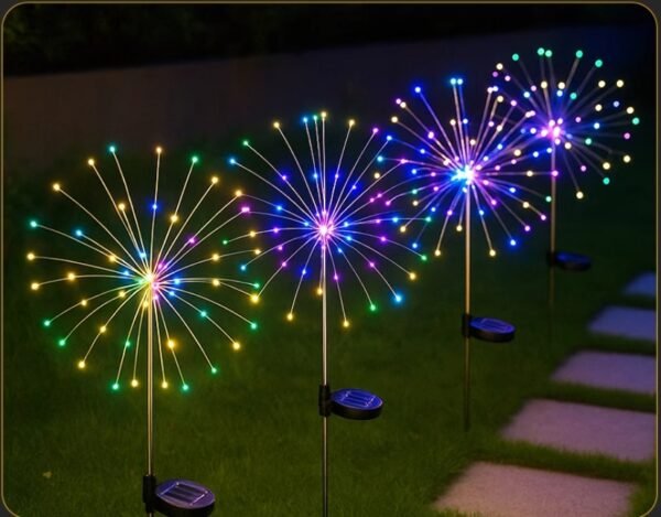 Outdoor solar lamps, fireworks lamps, ground-mounted lamps, waterproof landscape garden lamps, garden layout, lawn decoration, atmosphere lamps - Image 3