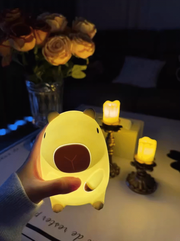 Capybara(卡皮巴拉) creative silicone bedroom atmosphere night light dormitory sleep eye protection bedside lamp cute baby - Image 2