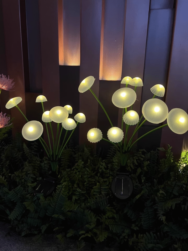 Jelly mushroom ground-mounted lights, outdoor waterproof street garden colored lights, solar landscape lights, lawn decoration lights, courtyard lights